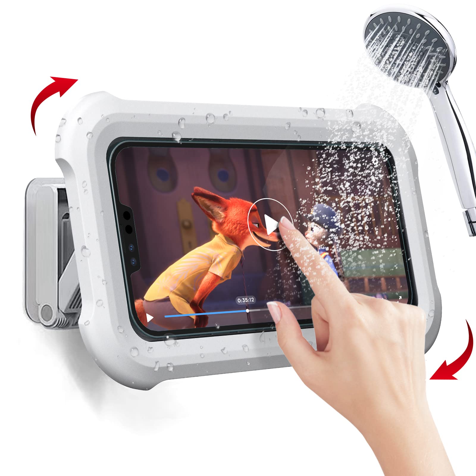 Waterproof Rotatable Wall-mounted Mobile Phone Holder