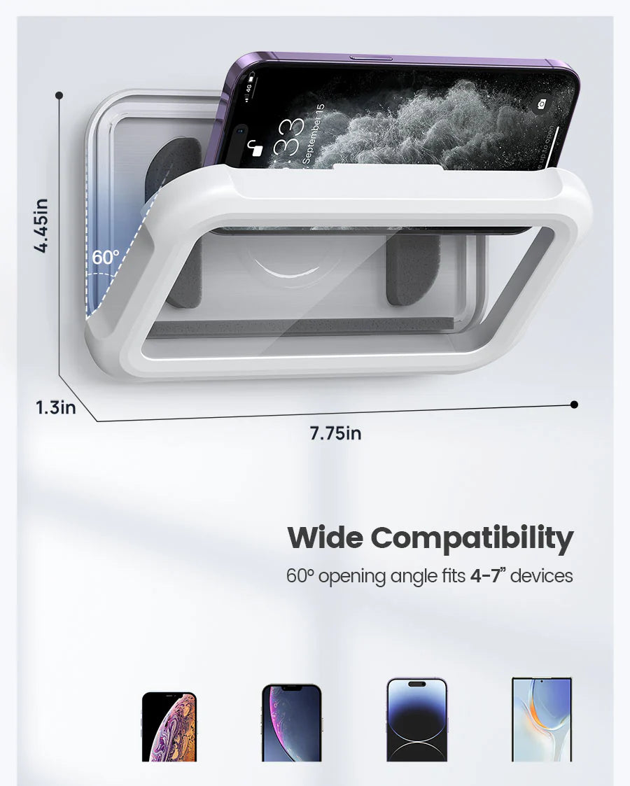 Waterproof Rotatable Wall-mounted Mobile Phone Holder